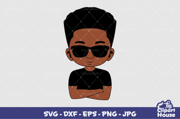 Arms Crossed Sunglasses Black Boy Graphics