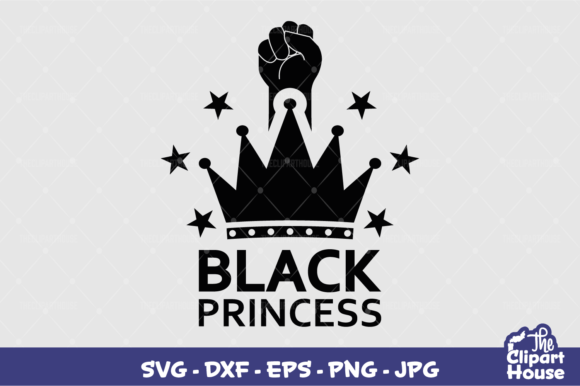 Black Princess Graphics for Crafts and Editorial Design