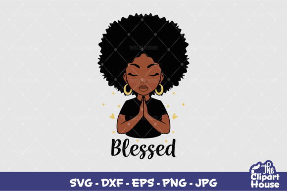 Blessed Praying Afro Woman
