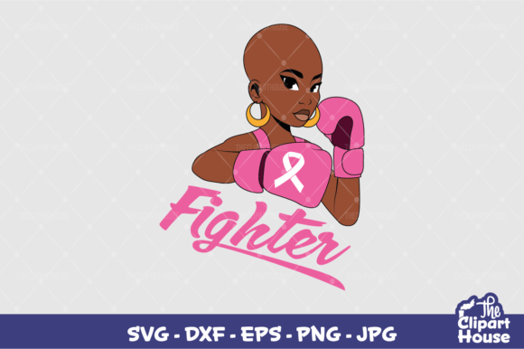 Breast Cancer Fighter Text 2 Graphics for Crafts