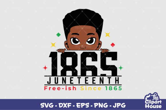 Juneteenth 1865 Boy Graphics for Crafts