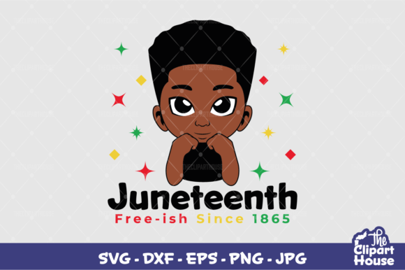 Juneteenth Boy Graphics for Crafts