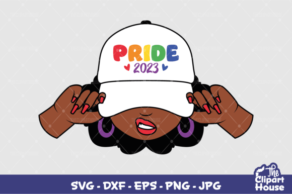 LGBTQ Smirk Pride Cap Graphics for Crafts