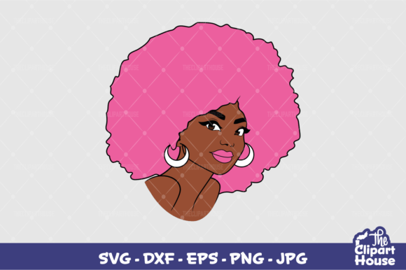 Pink Afro Woman