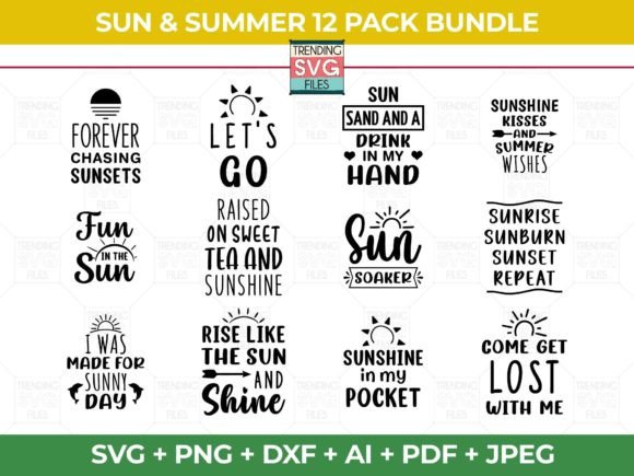 Summer Svg Bundle Graphics for Crafts
